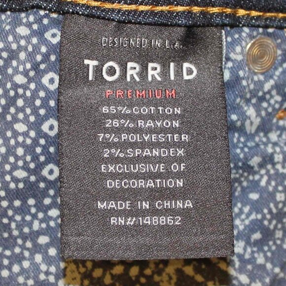 Torrid Premium Raw Hem Skinny Jeans - Sz 18 - Picture 5 of 5